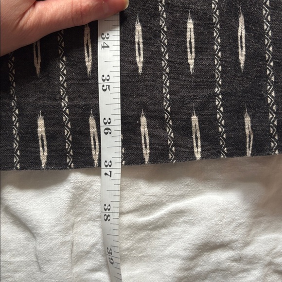 Garnet Hill Linen Shirtdress in Black Ikat, 10 - Picture 6 of 6